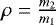 $\rho=\frac{m_2}{m_1}$