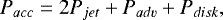 \begin{equation*} P_{acc} = 2 P_{jet} &#x002B; P_{adv} &#x002B; P_{disk} ,\end{equation*}