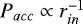 $P_{acc} \propto r_{in}^{-1}$