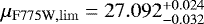 $\mu_{\mathrm{F775W,lim}} = 27.092^{&#x002B;0.024}_{-0.032}$