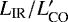 $L_{\text{IR}}/L'_{\text{CO}}$