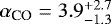 $\alpha_{\text{CO}}=3.9^{+2.7}_{-1.3}$
