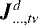 Mathematical equation: $\bm{J}_{...,t\nu}^d$
