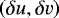 Mathematical equation: $\left(\delta u,\delta v\right)$