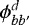 Mathematical equation: $\phi_{bb'}^d$