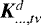Mathematical equation: $\bm{K}_{{...,t\nu}}^d$