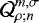 $ \mathcal{Q}_{\rho; n}^{m,\sigma} $