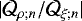 $| \mathcal{Q}_{\rho; n} / \mathcal{Q}_{\xi; n} |$