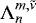 $ \mathrm{\Lambda}_n^{m,\tilde{\nu}} $