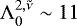 $ \mathrm{\Lambda}_0^{2,\tilde{\nu}} \sim 11 $