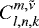 $ C_{l,n,k}^{m,\tilde{\nu}} $