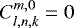 $ C_{l,n,k}^{m,0} = 0 $