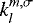 $ k_l^{m,\sigma} $