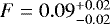 $F=0.09^{+0.02}_{-0.02}$