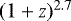 $(1+z)^{2.7}$