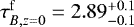 $\tau_{B,z=0}^{\mathrm{f}} = 2.89^{+0.1}_{-0.1}$
