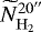 $\widetilde{N}_{\mathrm{H}_2}^{20^{\prime\prime}}$