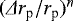 $({{\Delta}} r_{\textrm{p}}/r_{\textrm{p}})^n$