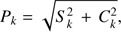 Mathematical equation: $$ P_k=\sqrt{S_k^2+C_k^2}, $$