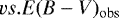 $vs. E(B-V)_{\mathrm{obs}}$