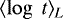 $\langle \log \ t \rangle_L$