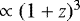 $\propto (1+z)^3$
