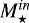 $M_{\star}^ {in}$