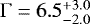 ${\mathrm\Gamma} = 6.5_{-2.0}^{+3.0}$