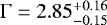 ${\mathrm\Gamma}=2.85_{-0.15}^{+0.16}$