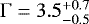 ${\mathrm\Gamma}=3.5_{-0.5}^{+0.7}$