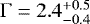 ${\mathrm\Gamma} = 2.4_{-0.4}^{+0.5}$