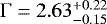 ${\mathrm\Gamma}=2.63_{-0.15}^{+0.22}$