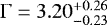 ${\mathrm\Gamma}=3.20_{-0.23}^{+0.26}$