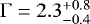 ${\mathrm\Gamma}=2.3_{-0.4}^{+0.8}$