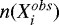 $n(X_i^{obs})$