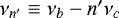 $\nu_{n'}\equiv\nu_b-{n'}\nu_c$