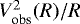 Mathematical equation: $V^2_{\textrm{obs}}(R)/R$
