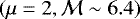 $(\mu=2,\mathcal{M} \sim 6.4)$