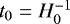 Mathematical equation: $t_0=H_0^{-1}$