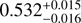 $ 0.532_{-0.016}^{+0.015} $