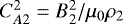 $C_{A2}^2 = B_2^2/\mu_0\rho_2$