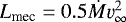 Mathematical equation: $L_{\textrm{mec}} = 0.5 \dot{M} \varv_{\infty}^{2}$