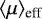 $\langle \mu\rangle_{\textrm{eff}} $