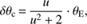 $$ \delta\theta_\mathrm c=\frac u{u^2+2}·\theta_\mathrm E, $$
