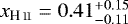 $x_{\textup{H\,\textsc{\lowercase{II}}}} = 0.41 ^{+0.15} _{-0.11}$