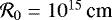 $\mathcal{R}_0 = 10^{15} \, \textnormal{cm}$