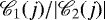 $\mathscr{C}_1(j)/|\mathscr{C}_2(j)|$