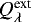 $Q_{\lambda}^{\textrm{ext}}$
