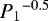 Mathematical equation: ${P_1}^{-0.5}$