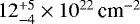 $12^{+5}_{-4}\times10^{22}\,\text{cm}^{-2}$